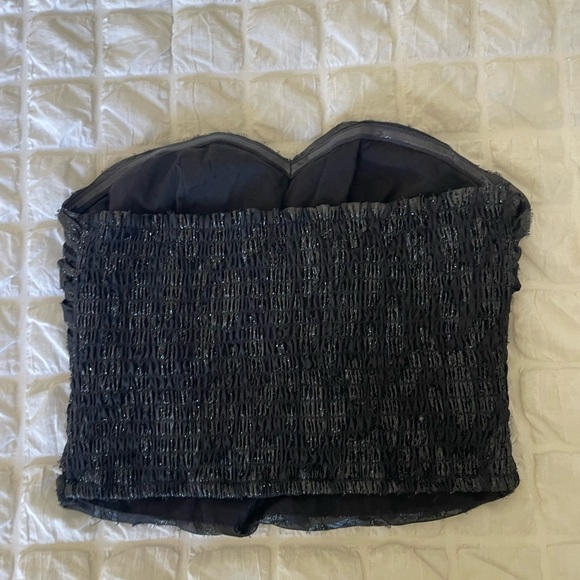 Urban Outfitters Black Ruched Crop Top - Picture 7 of 11